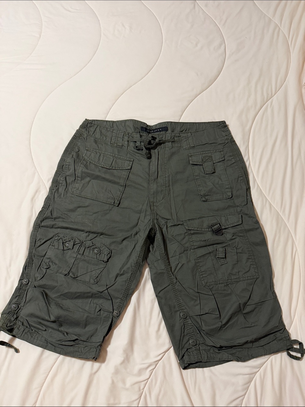 Sean John Dark Olive Cargo Shorts